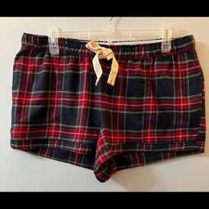 Hollister Women’s Patterned Flannel Sleep Shorts, SZ: Large